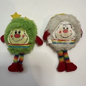 Vintage Rainbow Brite mini Sprite plush 2 Twink Hallmark 1983 4"‎ Green & White